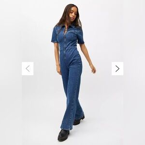 Urban Outfitters Hello Sunshine Denim Jumpsuit Small